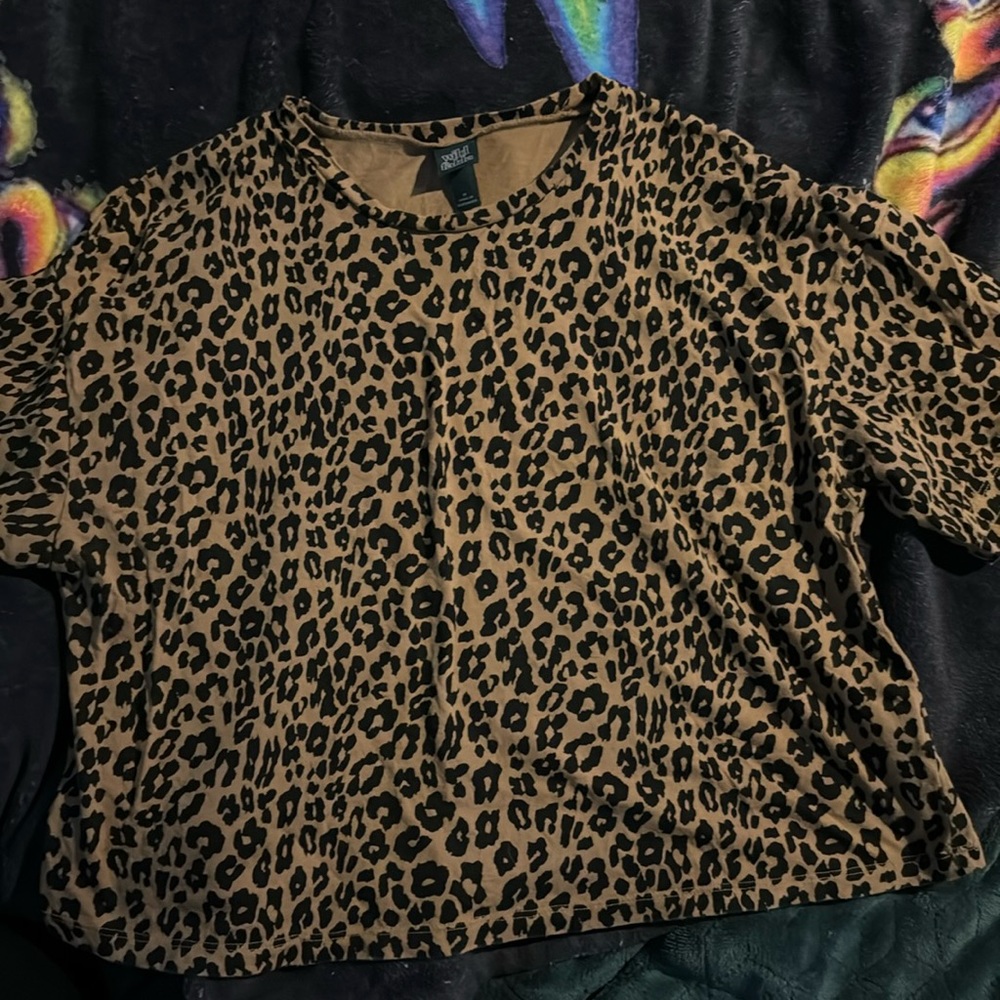 Cheetah print crop top